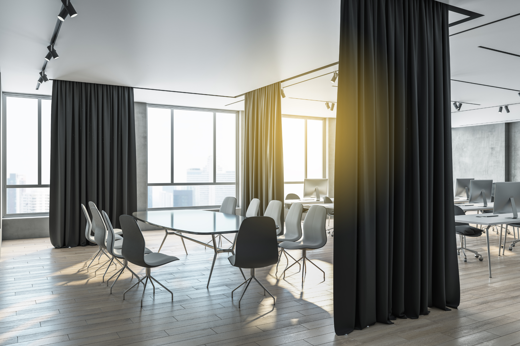 Acoustic curtain Office | Beige | 275 cm | 3 layers | 290 cm | SW10096.24